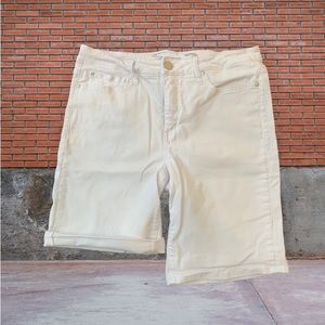 White Bermuda Style Shorts